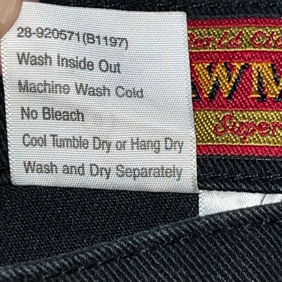 Vintage LAWMAN Western Womens Embellished Black Jeans Rhinestone Size 9 Slim Fit - Picture 4 of 16